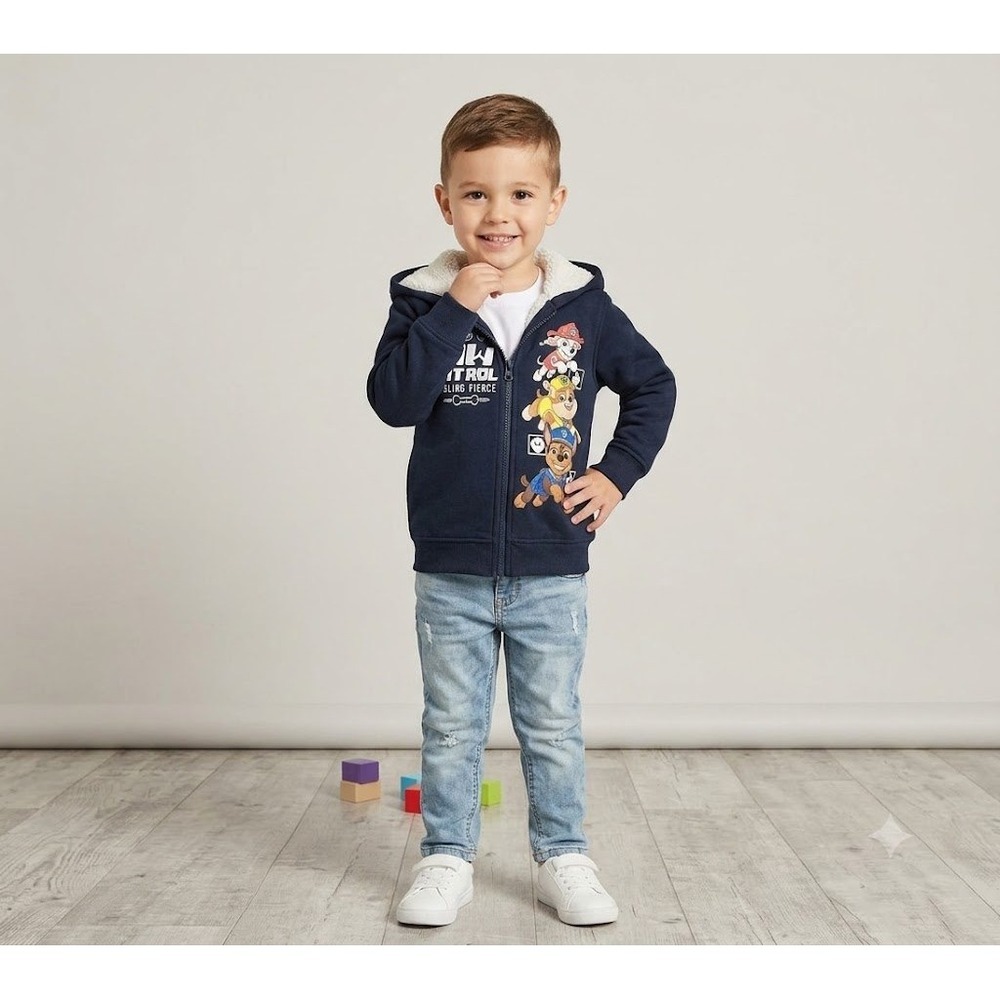 Nickelodeon Paw Patrol Chase and Marshall Sherpa Fleece Lined Zip Hoodie Size 4T